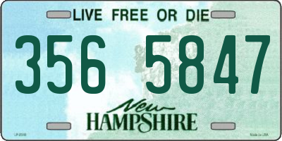 NH license plate 3565847