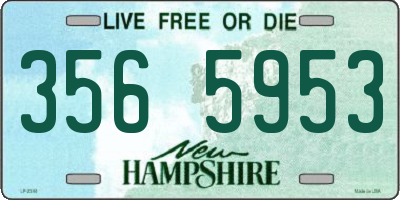 NH license plate 3565953