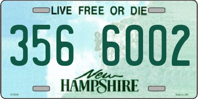NH license plate 3566002