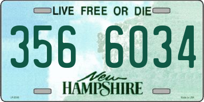 NH license plate 3566034