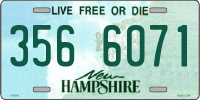 NH license plate 3566071