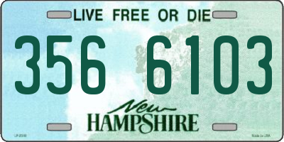 NH license plate 3566103