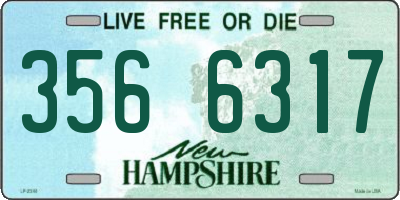 NH license plate 3566317