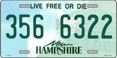 NH license plate 3566322