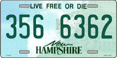 NH license plate 3566362