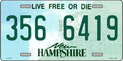 NH license plate 3566419