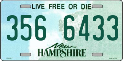 NH license plate 3566433