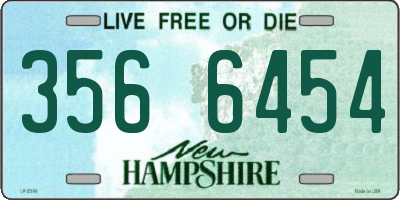 NH license plate 3566454