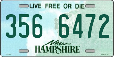 NH license plate 3566472