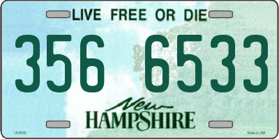 NH license plate 3566533