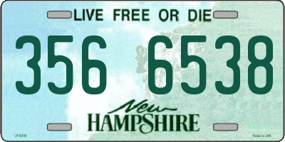 NH license plate 3566538