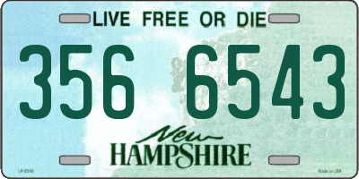 NH license plate 3566543