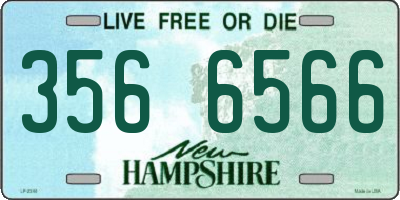 NH license plate 3566566