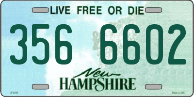 NH license plate 3566602