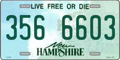 NH license plate 3566603