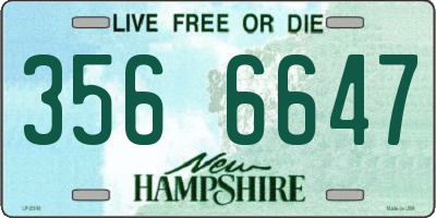 NH license plate 3566647