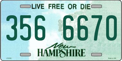 NH license plate 3566670