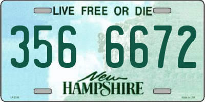 NH license plate 3566672