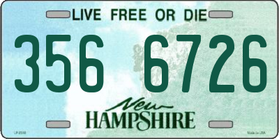 NH license plate 3566726