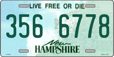 NH license plate 3566778