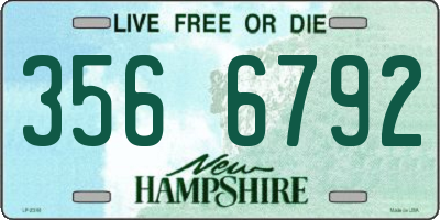 NH license plate 3566792