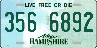 NH license plate 3566892