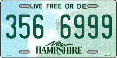NH license plate 3566999