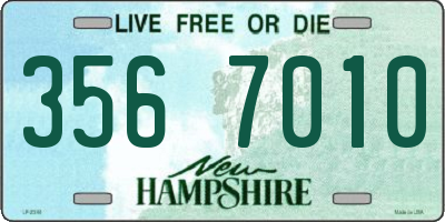 NH license plate 3567010