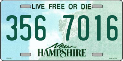NH license plate 3567016