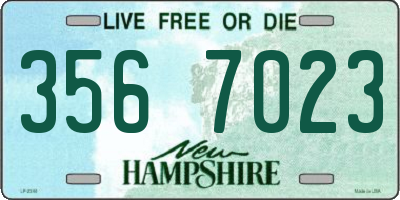 NH license plate 3567023