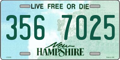 NH license plate 3567025