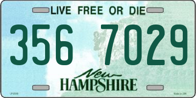 NH license plate 3567029