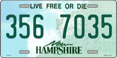 NH license plate 3567035
