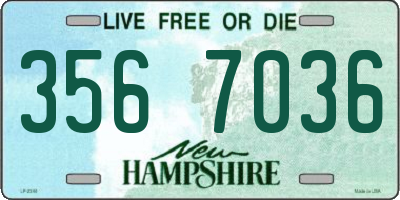 NH license plate 3567036