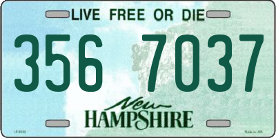 NH license plate 3567037