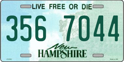 NH license plate 3567044