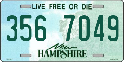 NH license plate 3567049