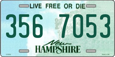 NH license plate 3567053