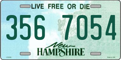 NH license plate 3567054