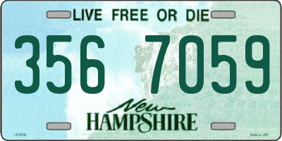 NH license plate 3567059