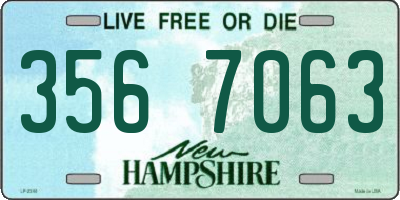 NH license plate 3567063