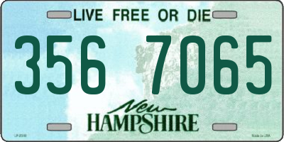 NH license plate 3567065