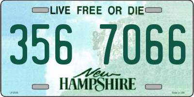 NH license plate 3567066