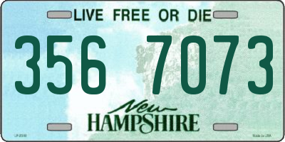 NH license plate 3567073