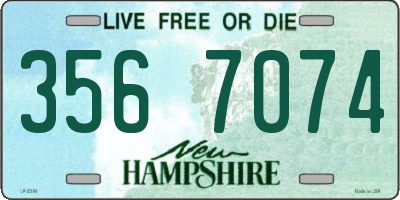 NH license plate 3567074
