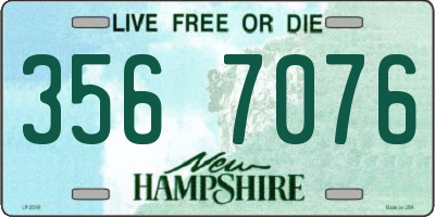 NH license plate 3567076