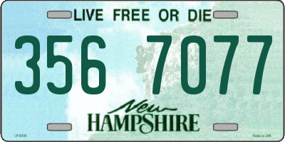 NH license plate 3567077