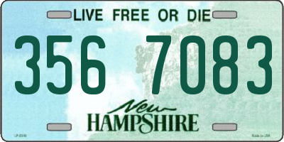NH license plate 3567083