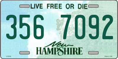 NH license plate 3567092