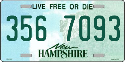 NH license plate 3567093